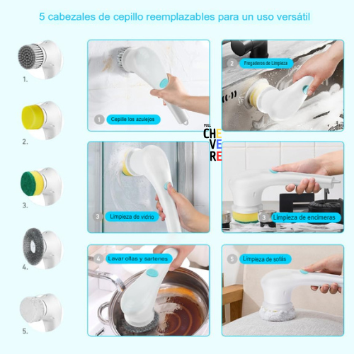 CEPILLO DE LIMPIEZA AUTOMÁTICO 5 EN 1